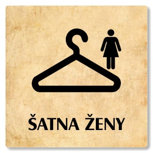 Šatna ženy, 148x148mm, pergamen, Nevada